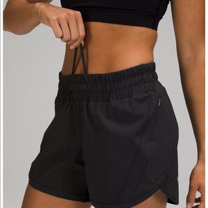 Lululemon “track that” shorts. Size 6. Black